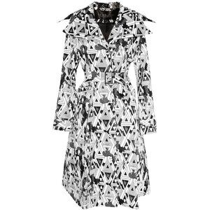 Amour Geometric Long Trench Coat – Modern Women’s Outerwear
